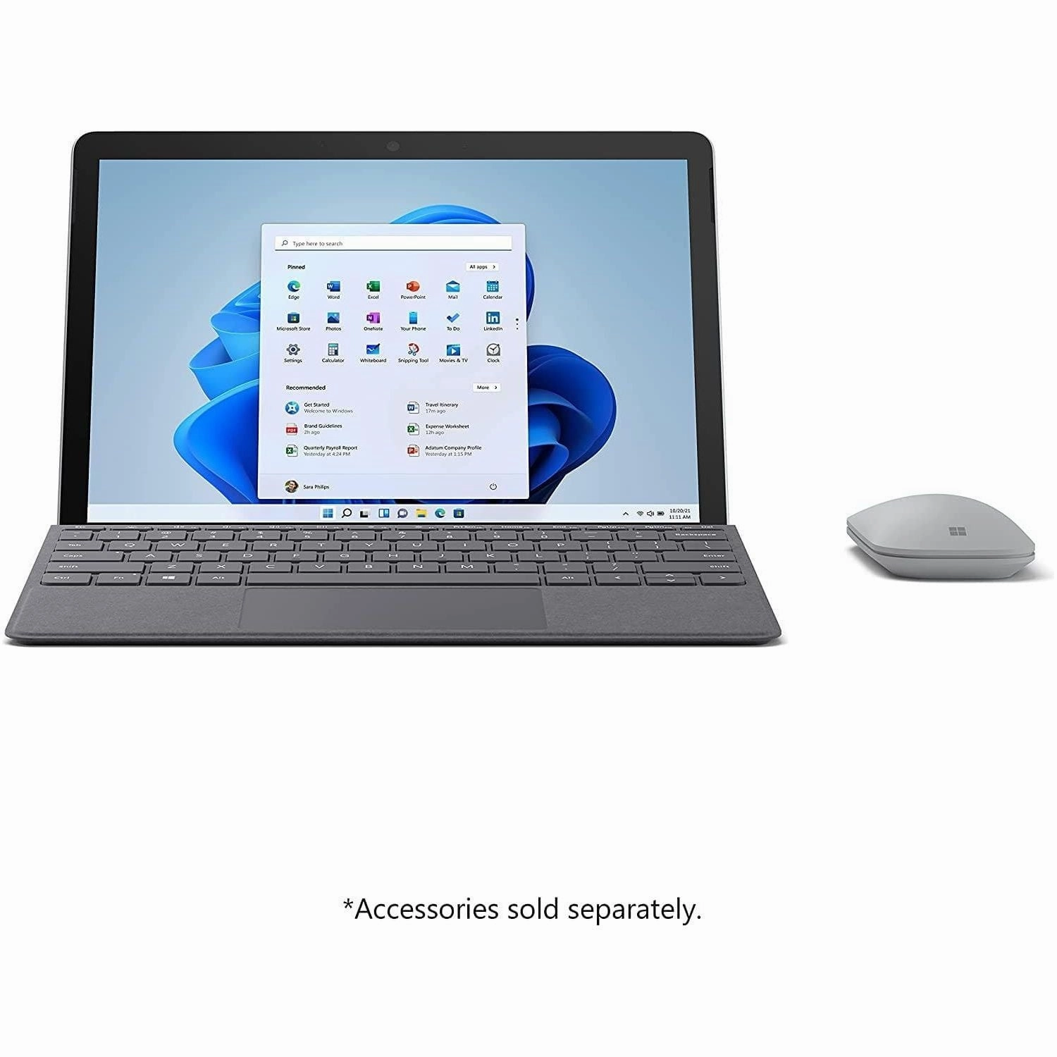 Microsoft Surface Go 3 10.5 Inch, Intel Pentium Gold G5600, 4GB RAM, 64GB Wi-Fi Tablet - Grey