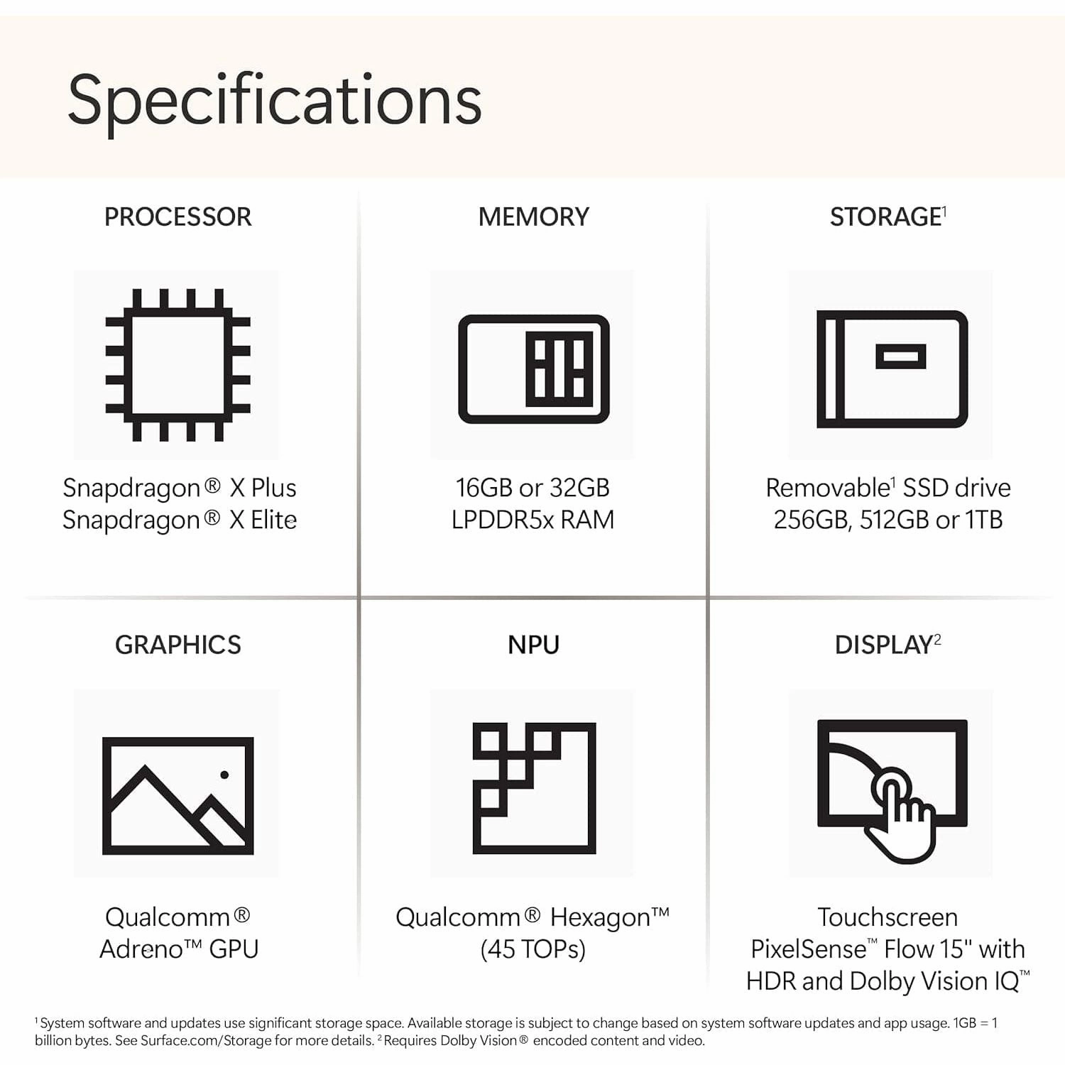 Microsoft Surface Laptop 13.8" Snapdragon X Plus, 256GB SSD, Copilot  PC, Platinum