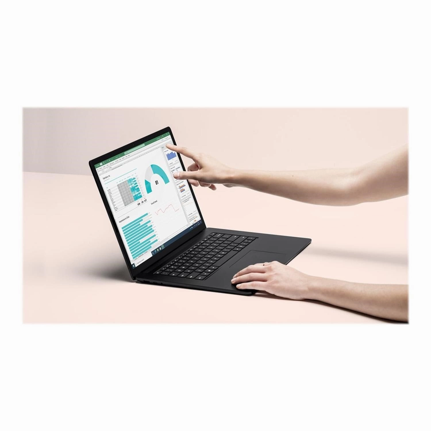 Microsoft Surface Laptop 4 Core i7-1185G7 16GB 256 GB 15 Inch Windows 10 Pro Touchscreen Laptop - Black