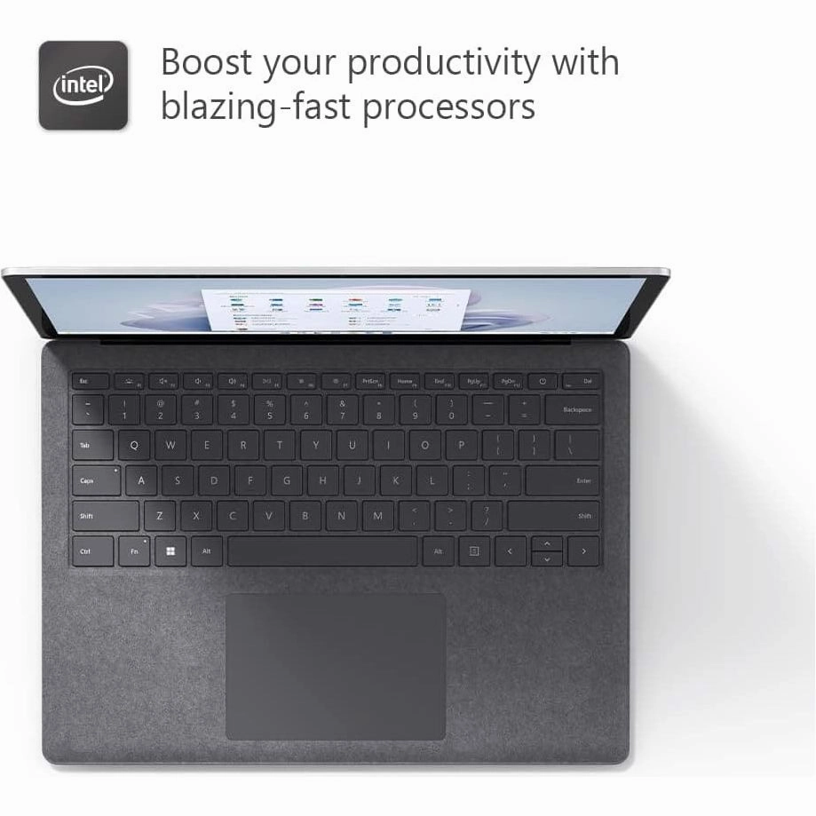 Microsoft Surface Laptop 5 - 13.5" Touchscreen, Intel Core i5, 8GB RAM, 512GB SSD, Windows 11 Home, Silver (2022, UK Plug)