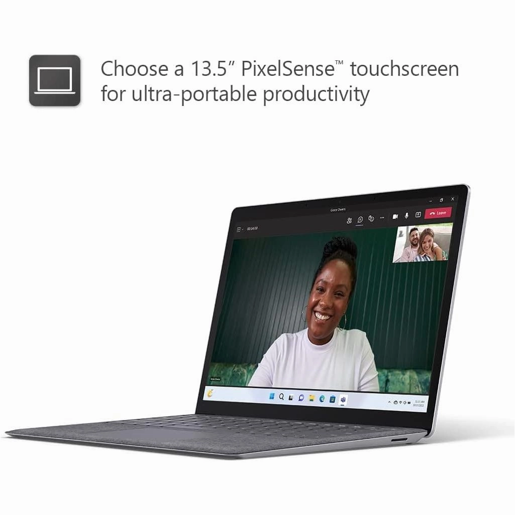 Microsoft Surface Laptop 5 - 13.5" Touchscreen, Intel Core i5, 8GB RAM, 512GB SSD, Windows 11 Home, Silver (2022, UK Plug)