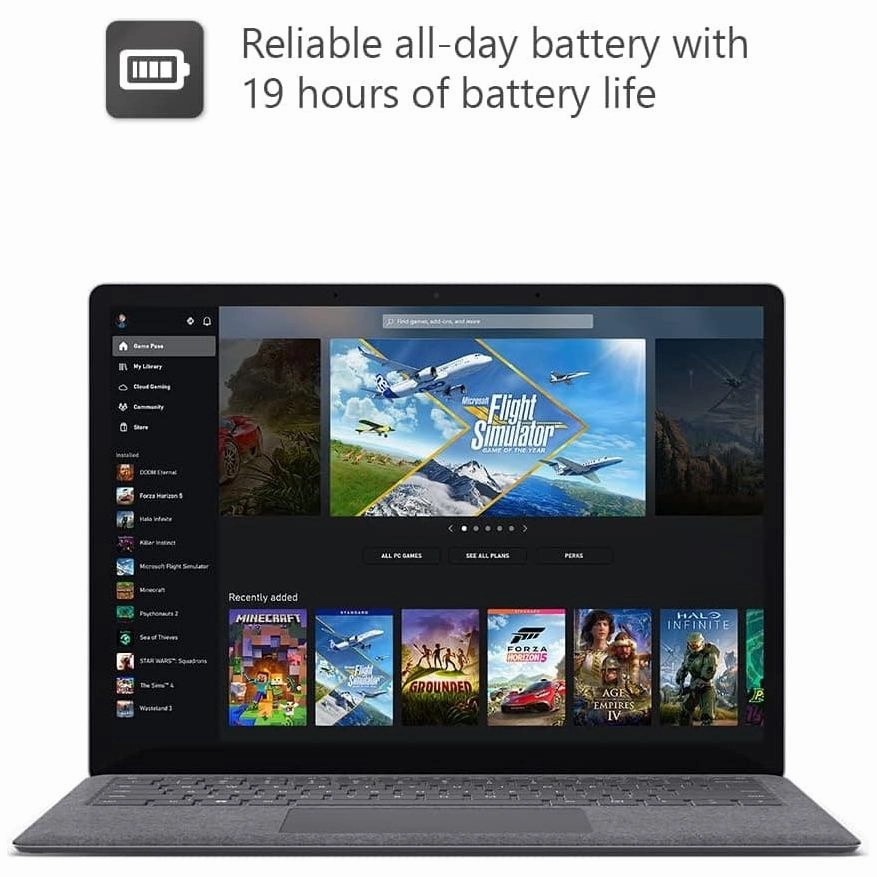 Microsoft Surface Laptop 5 - 13.5" Touchscreen, Intel Core i5, 8GB RAM, 512GB SSD, Windows 11 Home, Silver (2022, UK Plug)