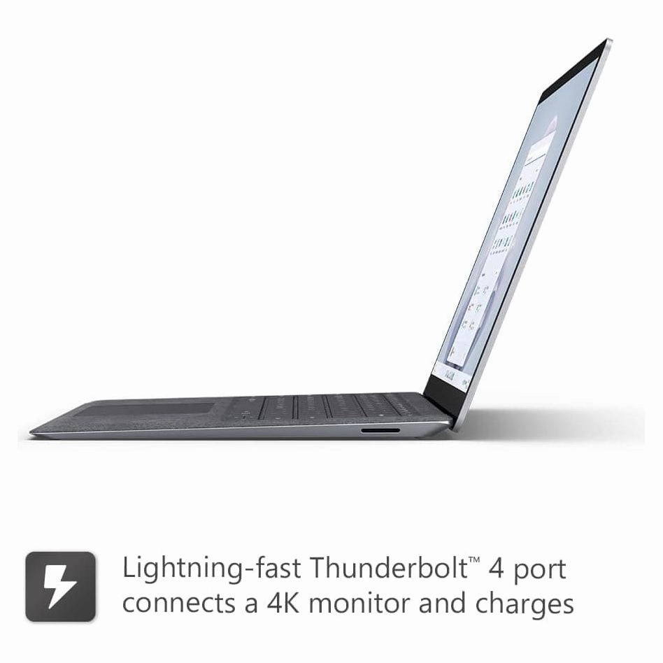 Microsoft Surface Laptop 5 - 13.5" Touchscreen, Intel Core i5, 8GB RAM, 512GB SSD, Windows 11 Home, Silver (2022, UK Plug)