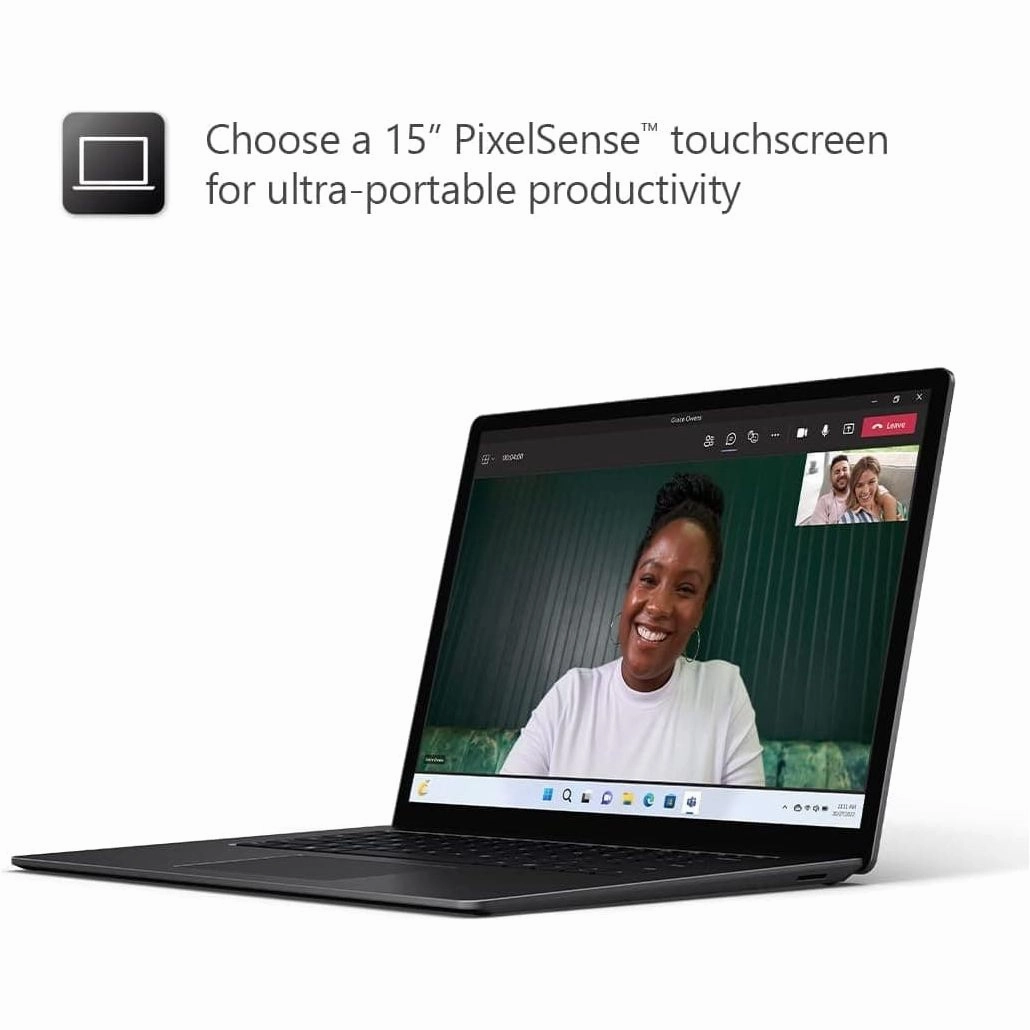 Microsoft Surface Laptop 5, Intel Core i7, 32GB RAM, 1TB SSD, 15" Touchscreen, Windows 10 Pro, Matte Black