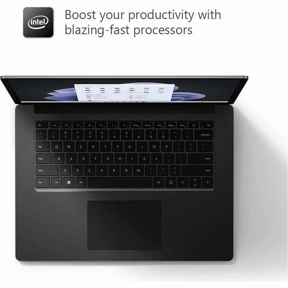 Microsoft Surface Laptop 5, Intel Core i7, 32GB RAM, 1TB SSD, 15" Touchscreen, Windows 10 Pro, Matte Black