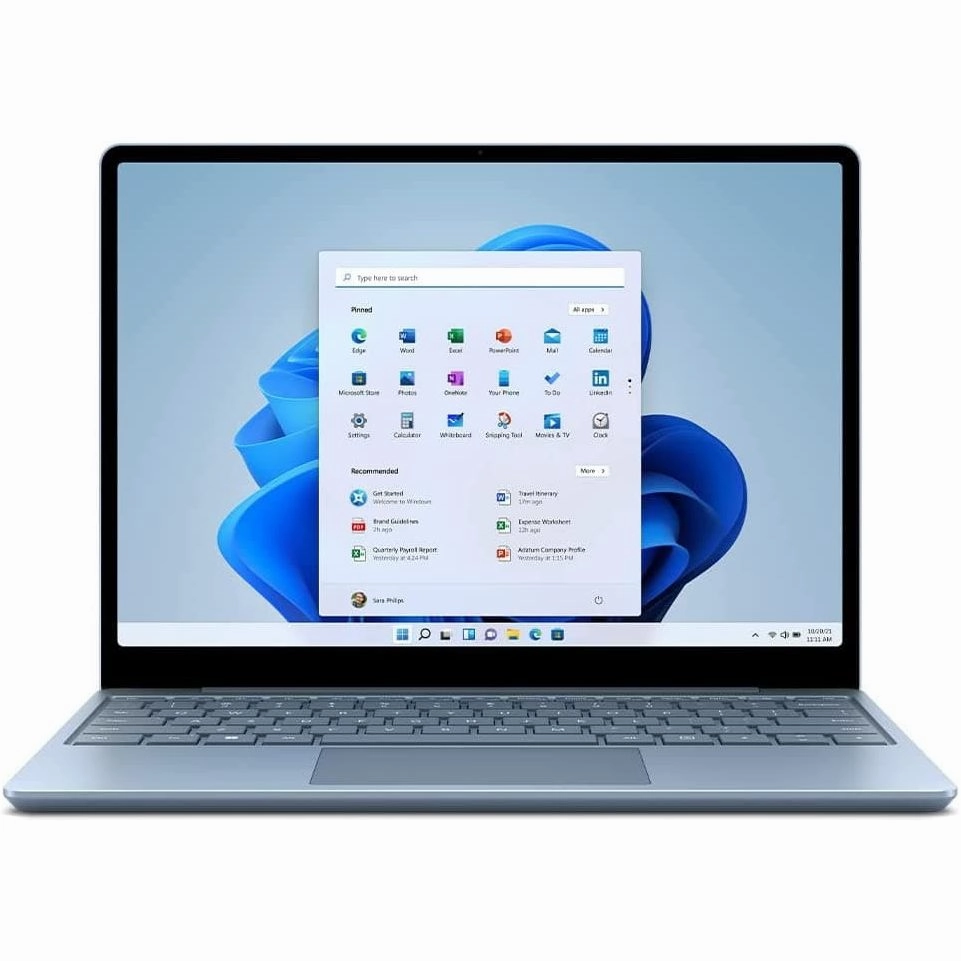 Microsoft Surface Laptop Go 2, Intel Core i5-1135G7, 8GB RAM, 256GB SSD - Windows 11 Home - 2022 model - Ice Blue