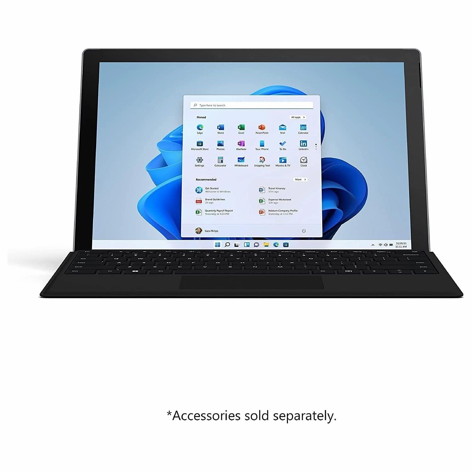 Microsoft Surface Pro 7 , Intel Core i5, 8GB RAM, 128GB SSD, 12.3" Display, Intel Iris Xe Graphics, Platinum