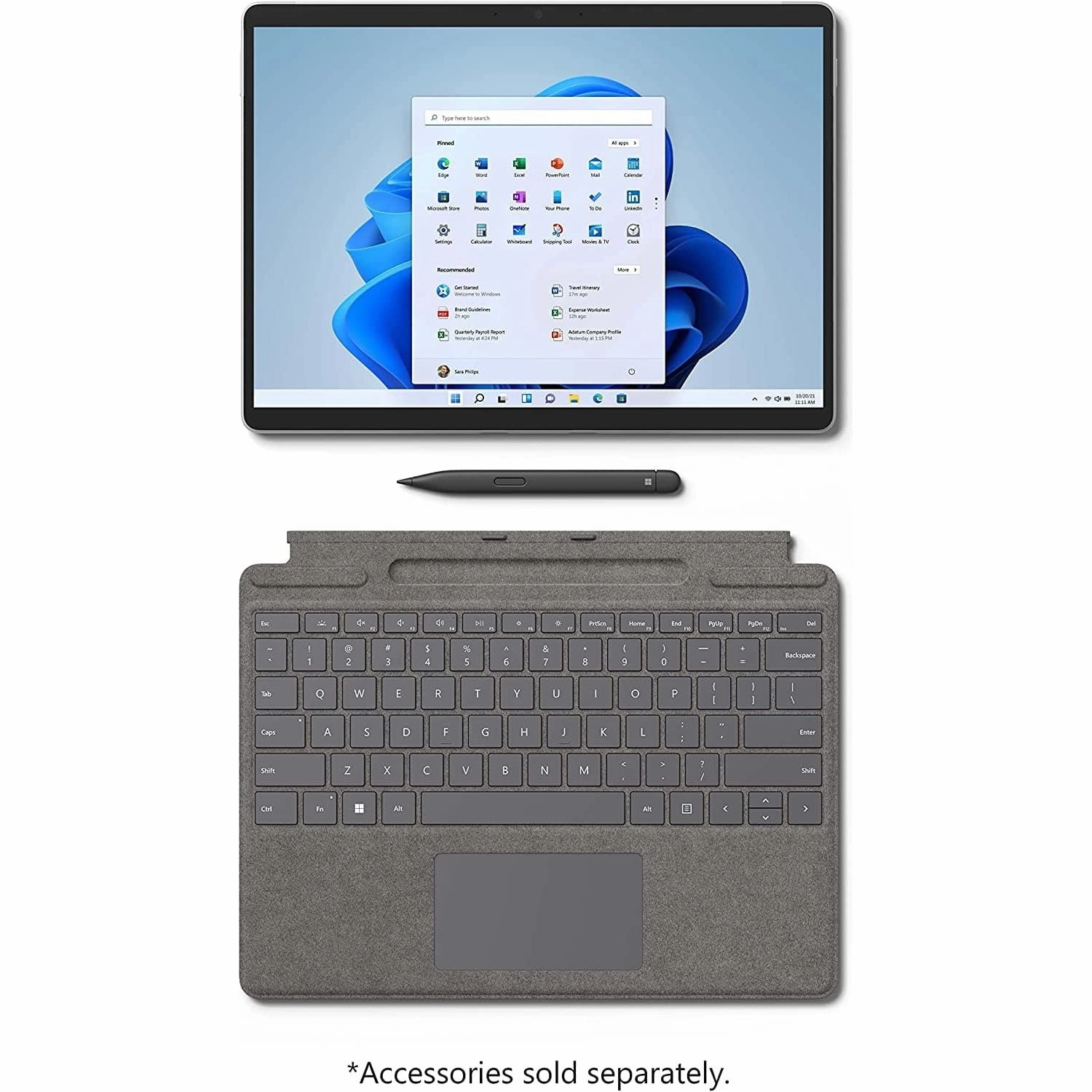 Microsoft Surface Pro 8, Intel Core i5 1145G7, 8GB RAM, 512GB SSD Platinum