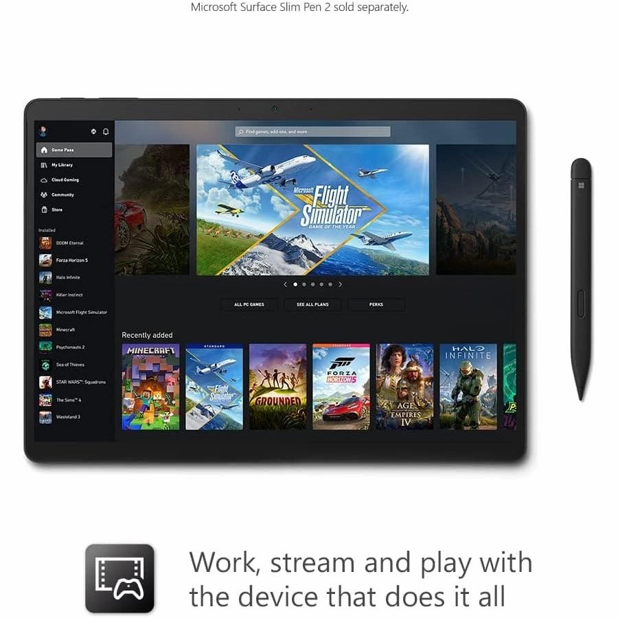Microsoft Surface Pro 9 - 13 Inch 2-in-1 Tablet PC - Black - Intel Core i7, 16GB RAM, 256GB SSD - Windows 11 Home
