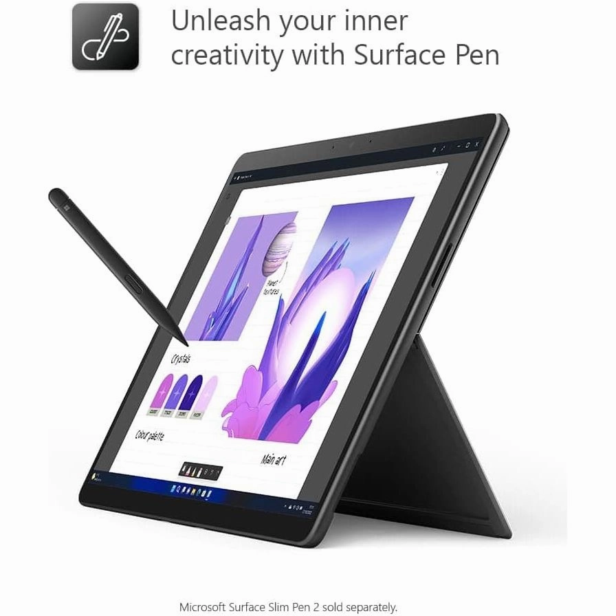 Microsoft Surface Pro 9 - 13 Inch 2-in-1 Tablet PC - Black - Intel Core i7, 16GB RAM, 256GB SSD - Windows 11 Home