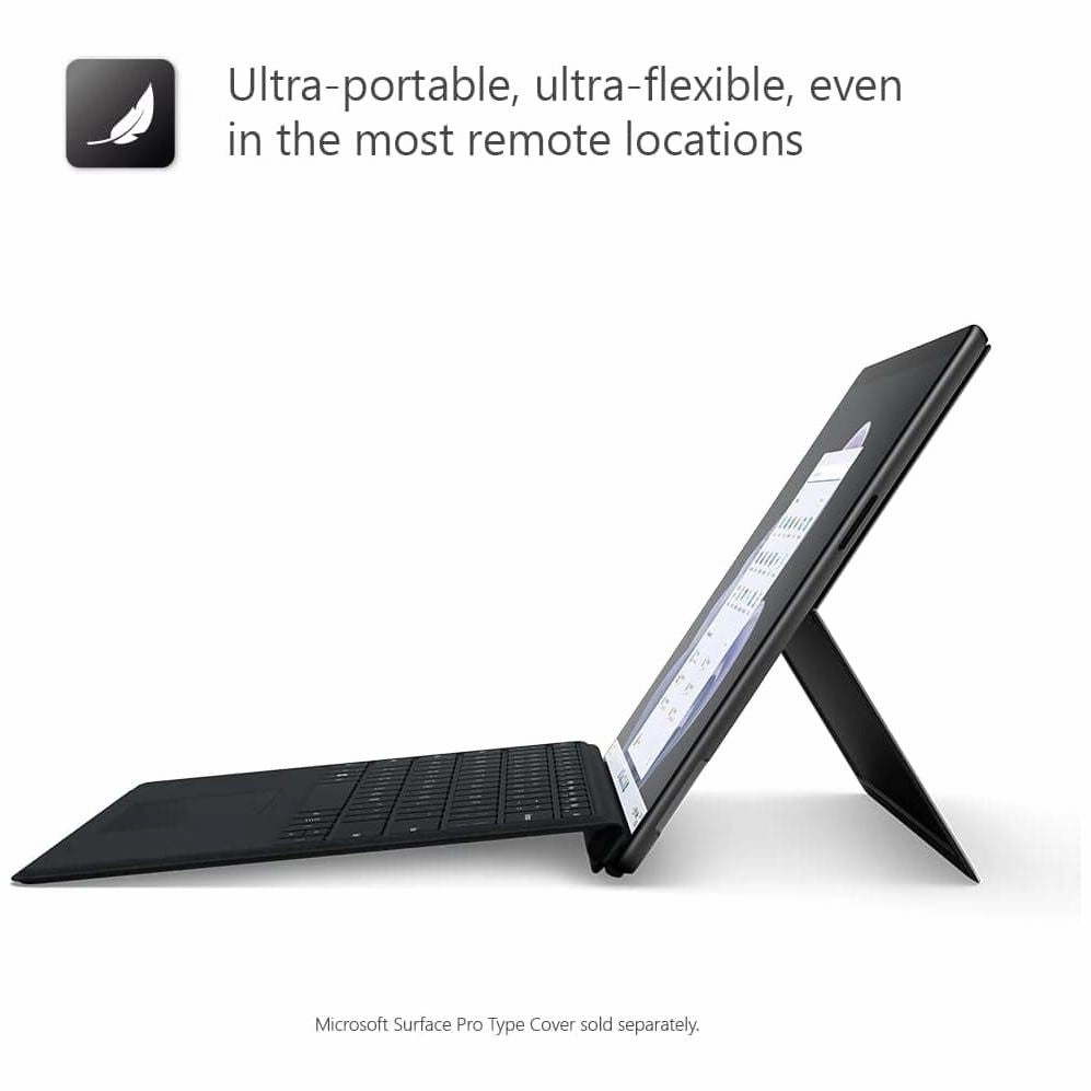 Microsoft Surface Pro 9 - 13 Inch 2-in-1 Tablet PC - Black - Intel Core i7, 16GB RAM, 256GB SSD - Windows 11 Home