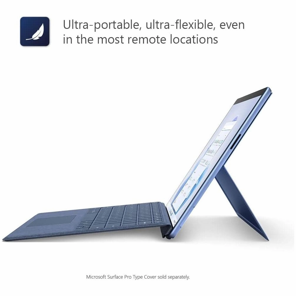 Microsoft Surface Pro 9 - 13 Inch 2-in-1 Tablet PC - Blue - Intel Core i5, 8GB RAM, 256GB SSD - Windows 11 Home