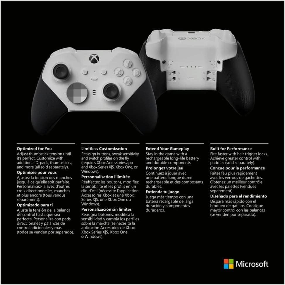 Microsoft Xbox Elite Wireless Controller Series 2 Core, White