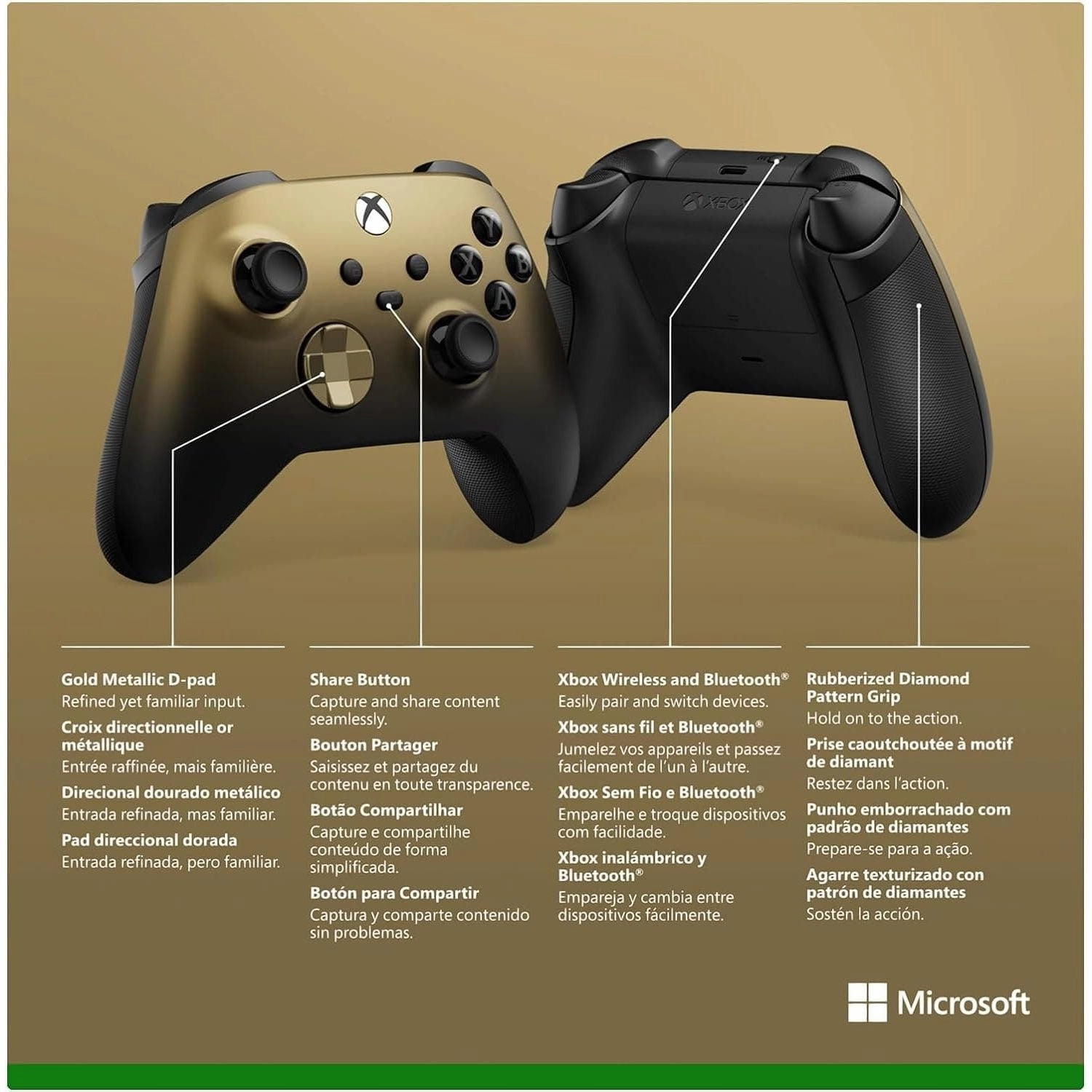 Microsoft Xbox Series X & S Wireless Controller - Gold Shadow
