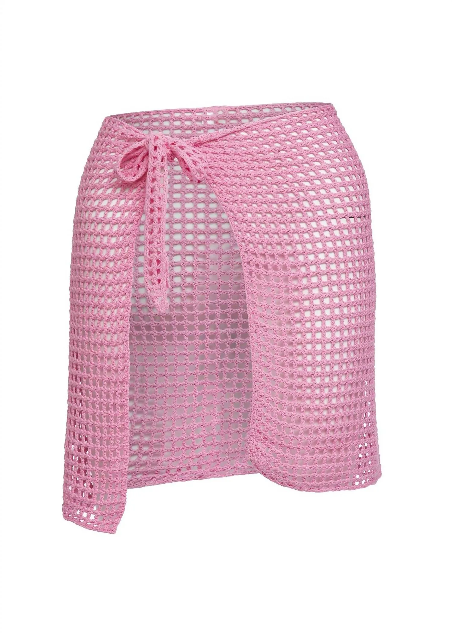 Mini Net Sarong In Pink Cream