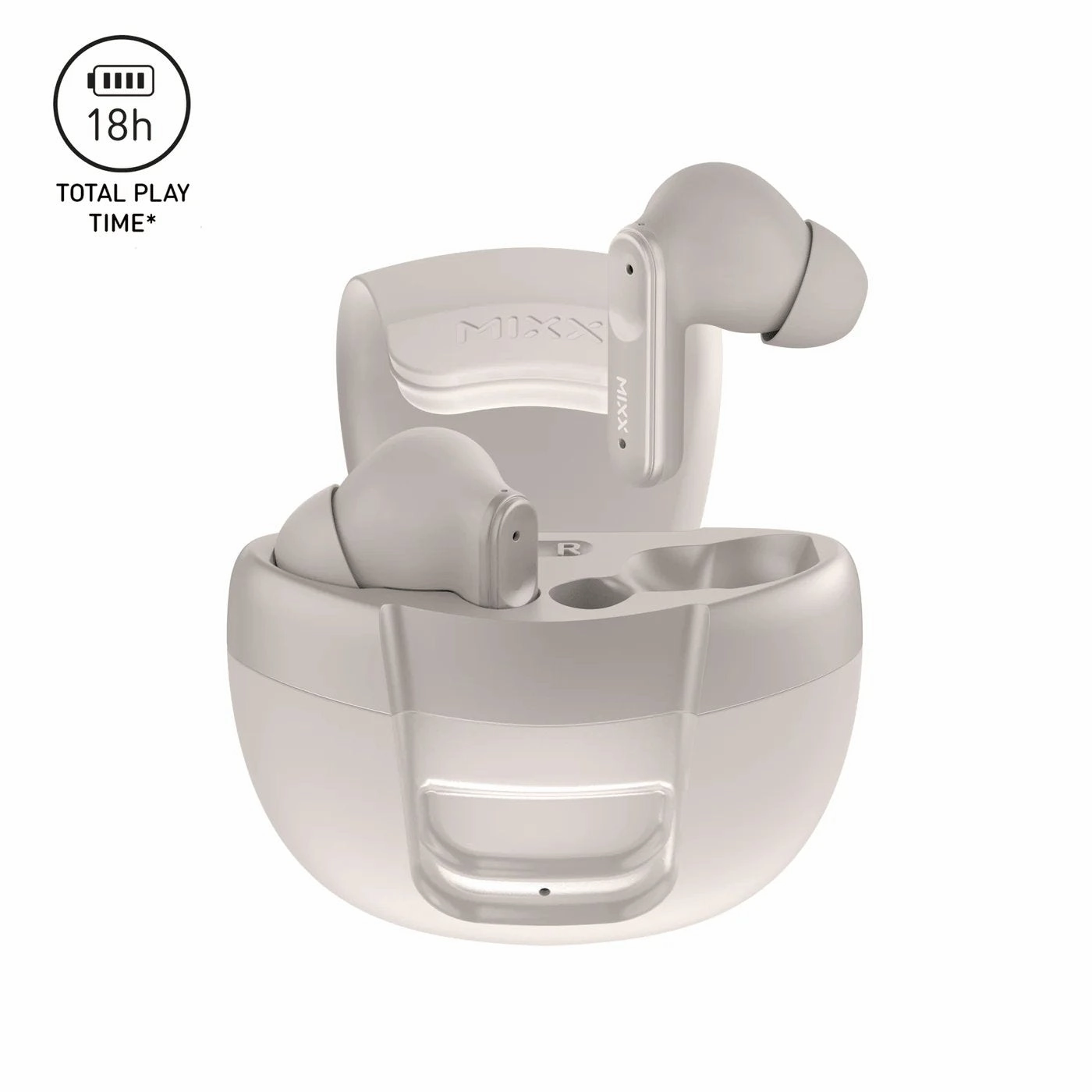 Mixx Audio StreamBuds Solo 3 - Champagne earbuds and headphones, true wireless earbuds, noise cancelling earbuds
