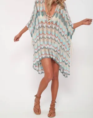 Morena Crochet Cover-Up In Turquoise