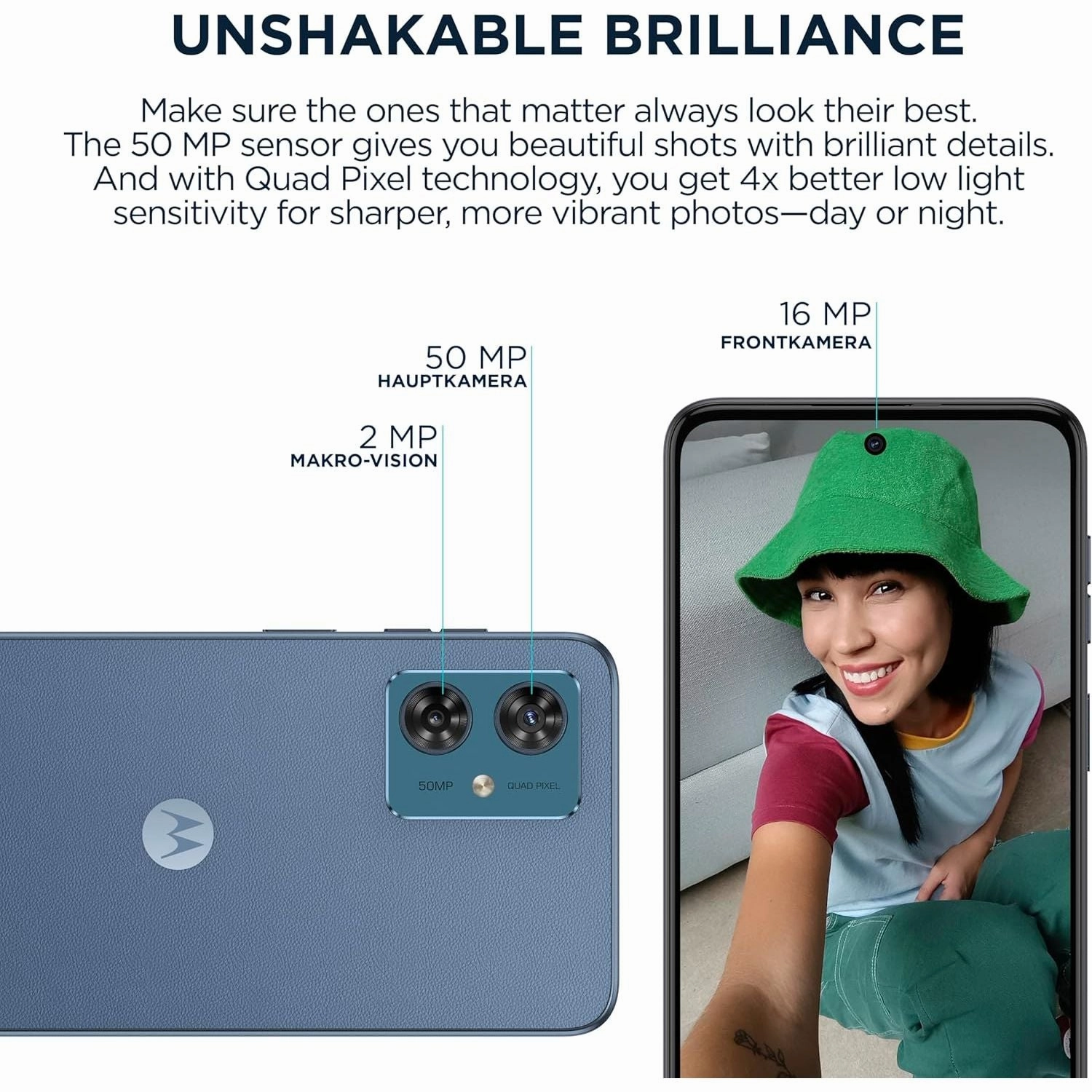 Moto G54 5G - 8GB RAM, 256GB Storage, Midnight Blue, Unlocked