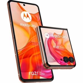 Moto Razr 50 Ultra 12GB RAM, 512GB Storage, SIM-Free Unlocked Smartphone, Peach Fuzz mobile phones,smartphones,android phones,iphone
