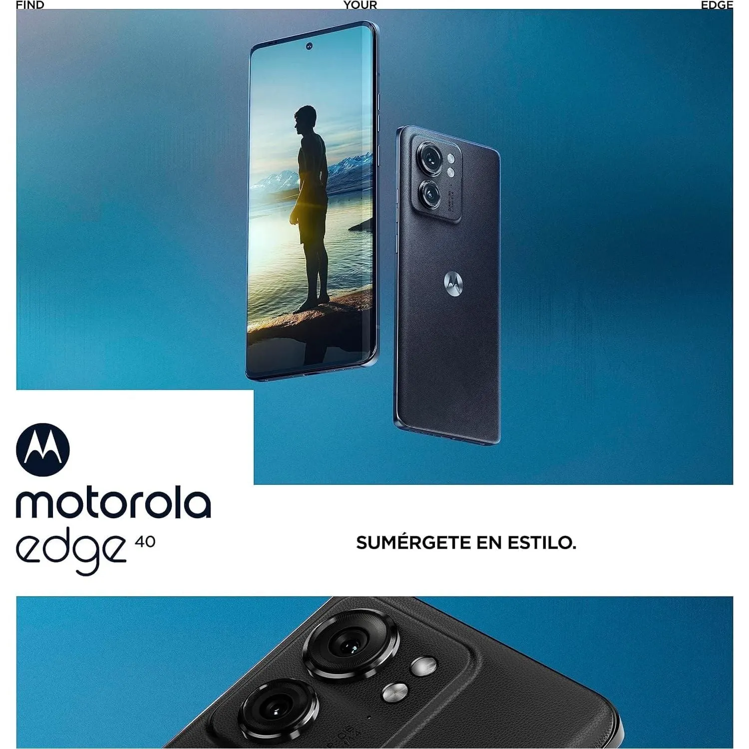 Motorola Edge 40 5G  - 256GB, 8GB RAM, Dual-SIM, Eclipse Black, Unlocked