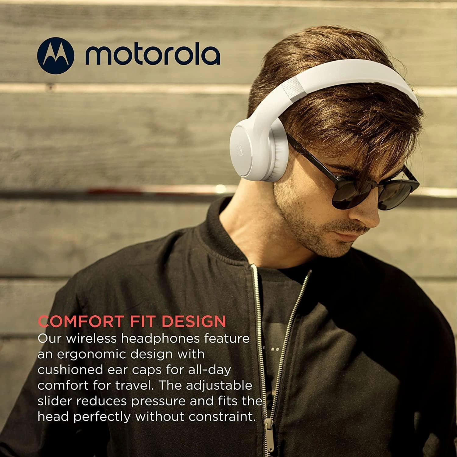 Motorola Bluetooth Wireless Headphone-  Moto XT220 Over-Ear Headphones - White