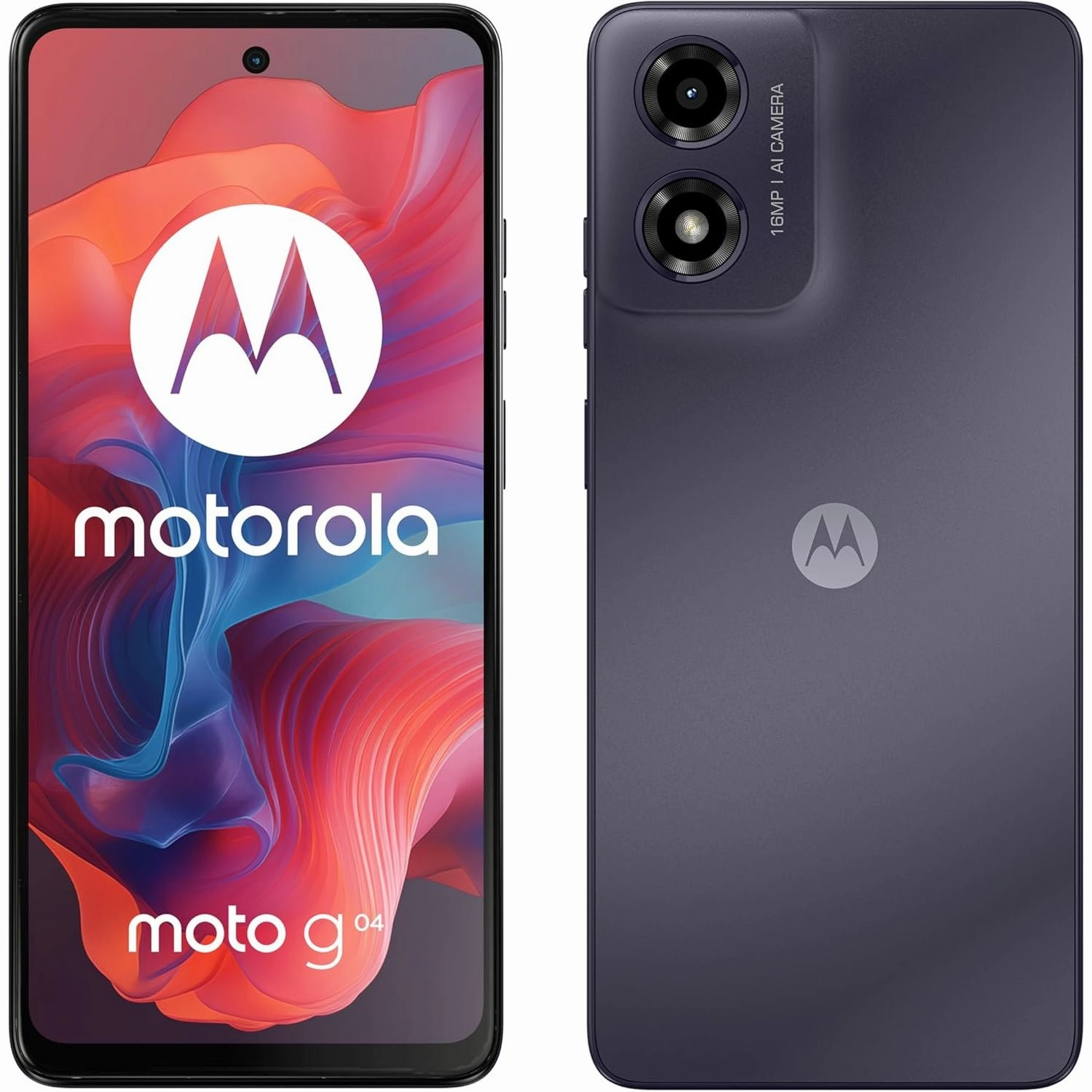Motorola Moto G04 Smartphone - 6.53" HD  Display, 50MP Camera, 4GB/64GB, 5000mAh Battery, Android, Concord Black