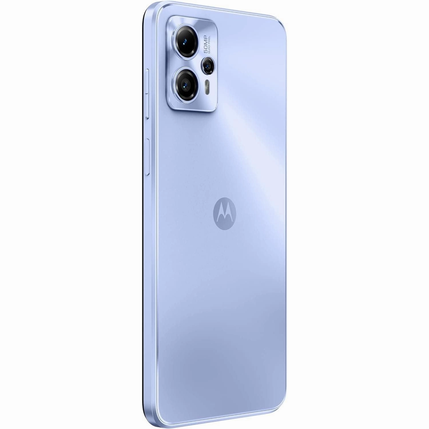 Motorola Moto (g13, 6.5 Inch 90 Hz HD  Display, 50 MP Quad Pixel Camera, Dolby Atmos Stereo Speakers, 5000 mAh Battery, TurboPower Charging, 4/128 GB, Dual SIM), Lavender Blue