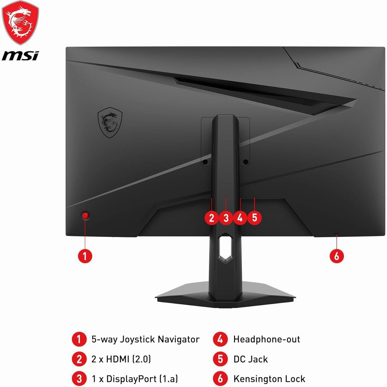 MSI G274F 27" FHD Gaming Monitor - 1920x1080, IPS, 180Hz, 1ms, 134% sRGB, G-SYNC Compatible, DP 1.2a & HDMI 2.0 CEC