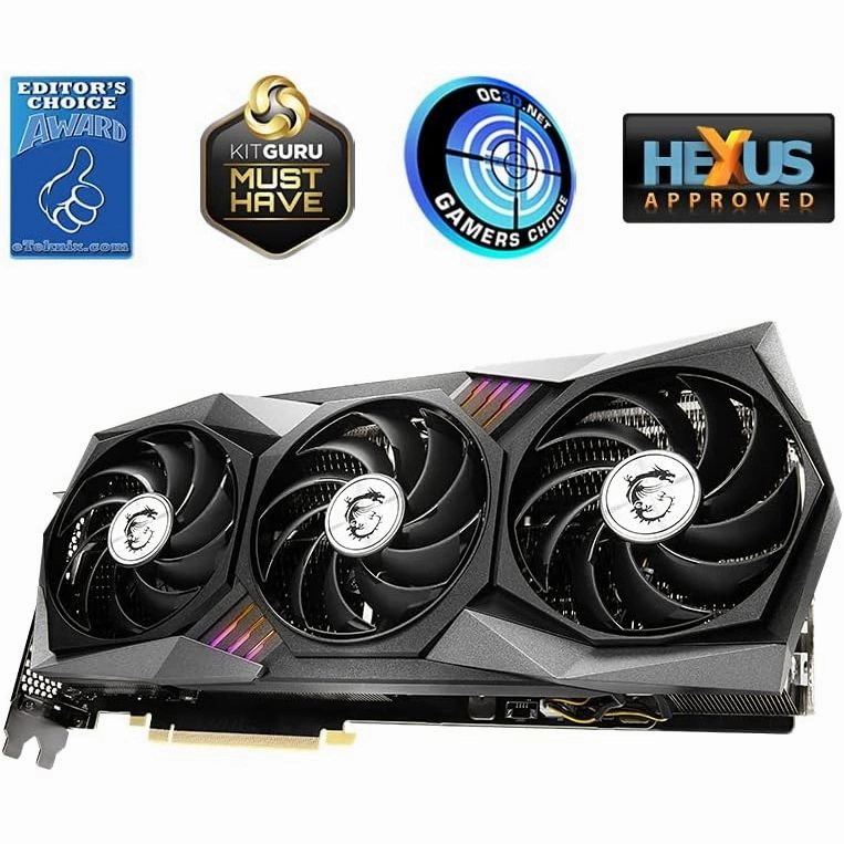 MSI GeForce RTX 3070 GAMING X TRIO Graphics Card - 8GB GDDR6, 1830 MHz, PCIe 4.0, HDMI 2.1, 3x DisplayPort 1.4a