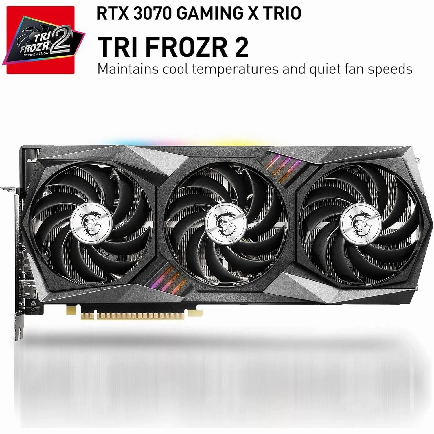 MSI GeForce RTX 3070 GAMING X TRIO Graphics Card - 8GB GDDR6, 1830 MHz, PCIe 4.0, HDMI 2.1, 3x DisplayPort 1.4a