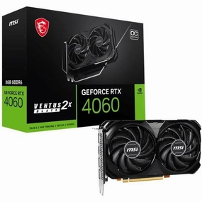 MSI GeForce RTX 4060 VENTUS 2X BLACK 8G OC Gaming Graphics Card - 8GB GDDR6X, PCI Express Gen 4, 128-bit, 3x DP v 1.4a, HDMI 2.1a (Supports 4K & 8K HDR) computing devices, pc accessories, cheap computer online