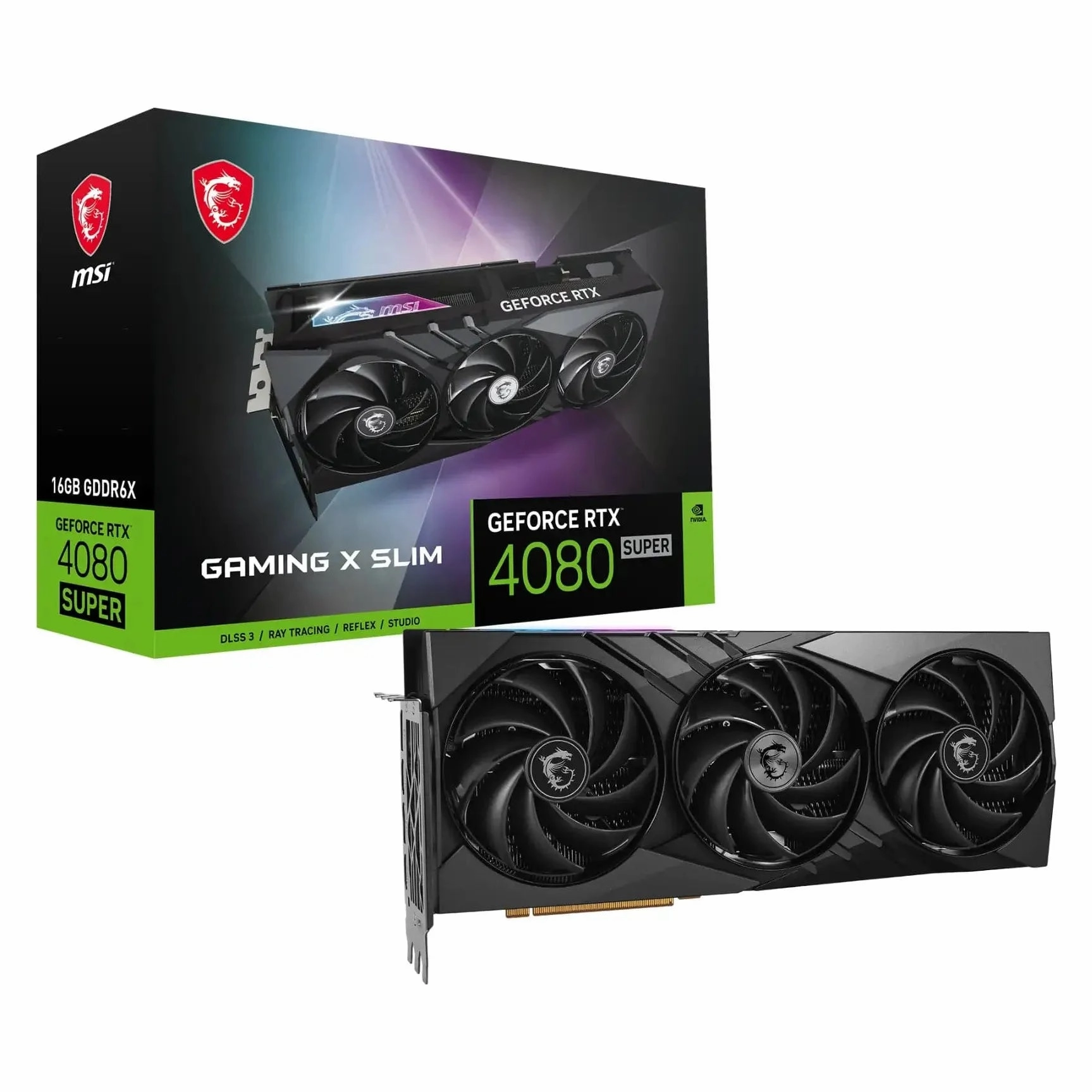 MSI GeForce RTX 4080 Super 16G Gaming X Slim Graphics Card - Black