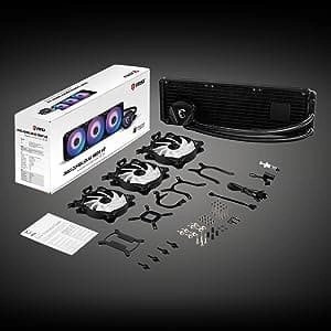 MSI MAG CoreLiquid 360R V2 AIO Liquid CPU Cooler - ARGB Rotatable Blockhead, Split-Flow Cooling, Evaporation-Proof Tubing, Easy Install, AMD/Intel Compatible