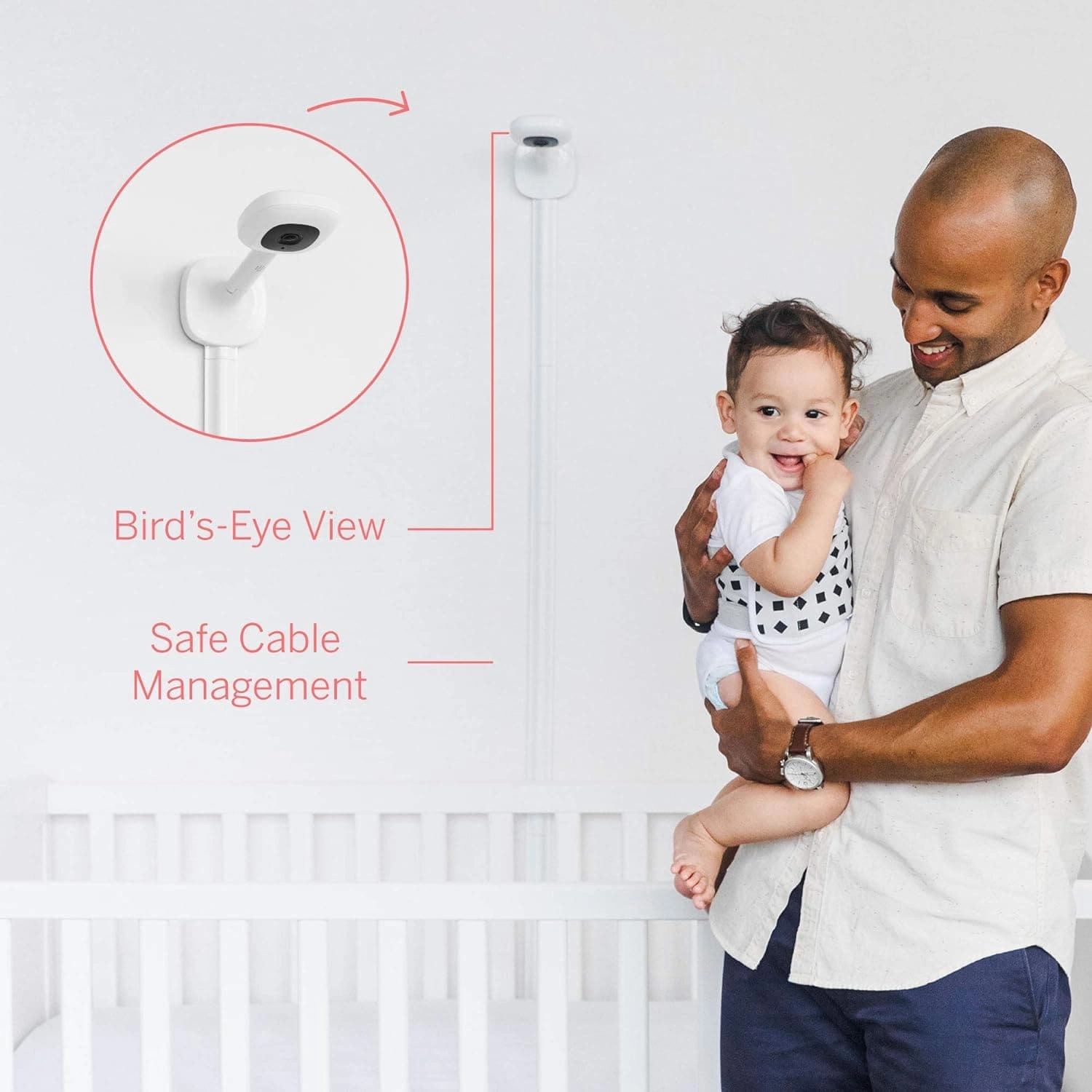 Nanit Pro Complete Baby Monitoring System Bundle  Includes 1080p Over The Cot Camera, Travel Multi-Stand, Breathing Wear Band - Tracks Newborn Sleep and Breathing Motion Sensor-Free - Night Vision