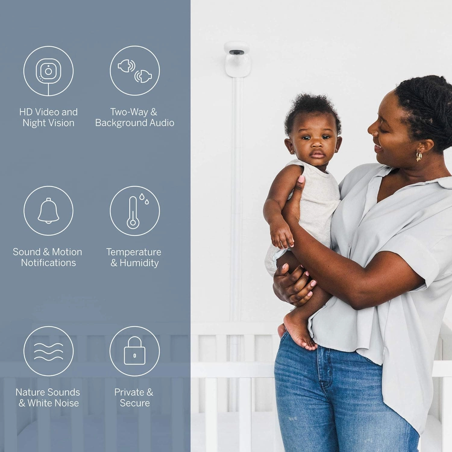 Nanit Pro Complete Baby Monitoring System Bundle  Includes 1080p Over The Cot Camera, Travel Multi-Stand, Breathing Wear Band - Tracks Newborn Sleep and Breathing Motion Sensor-Free - Night Vision