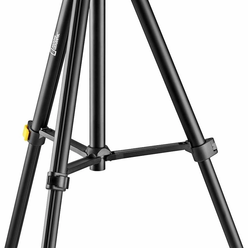 National Geographic Small Phototripod Kit with Carrying Bag, 3-Way Head, Quick Release, 4-Section Legs, 1kg Load, Aluminium - Black