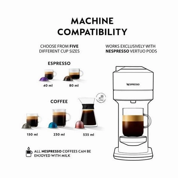 NESPRESSO by Krups Vertuo Next XN910840 Pod Coffee Machine - Black