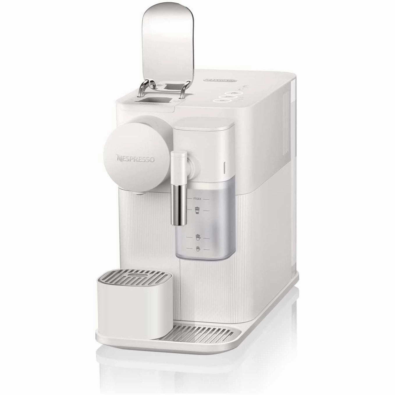 Nespresso Lattissima One Evo by De'Longhi, Automatic Coffee Maker, Single-Serve Capsule, Frothed Milk, Cappuccino & Latte, 1450W, White