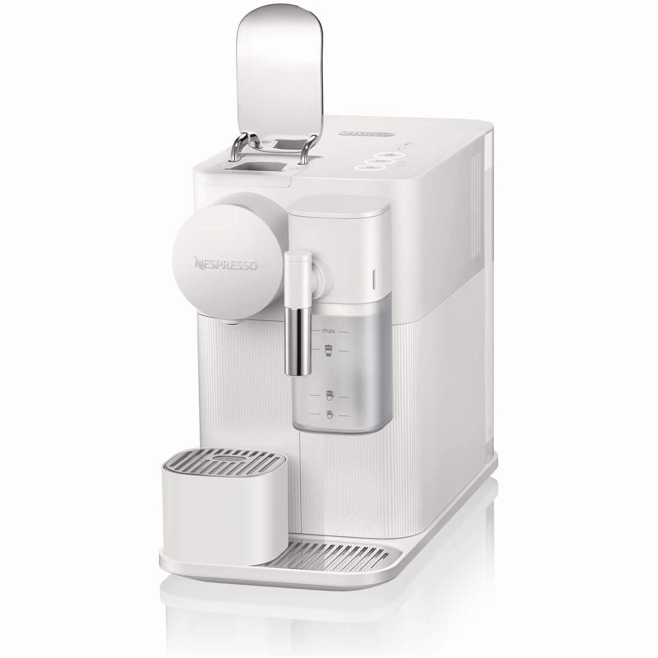Nespresso Lattissima One Evo by De'Longhi, Automatic Coffee Maker, Single-Serve Capsule, Frothed Milk, Cappuccino & Latte, 1450W, White