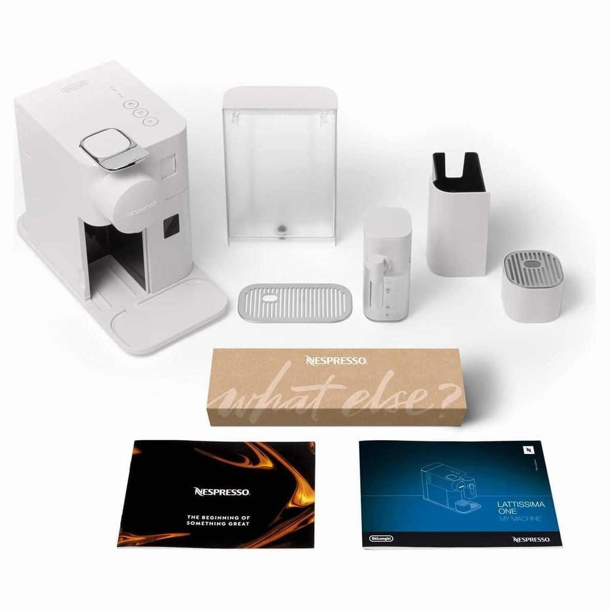 Nespresso Lattissima One Evo by De'Longhi, Automatic Coffee Maker, Single-Serve Capsule, Frothed Milk, Cappuccino & Latte, 1450W, White