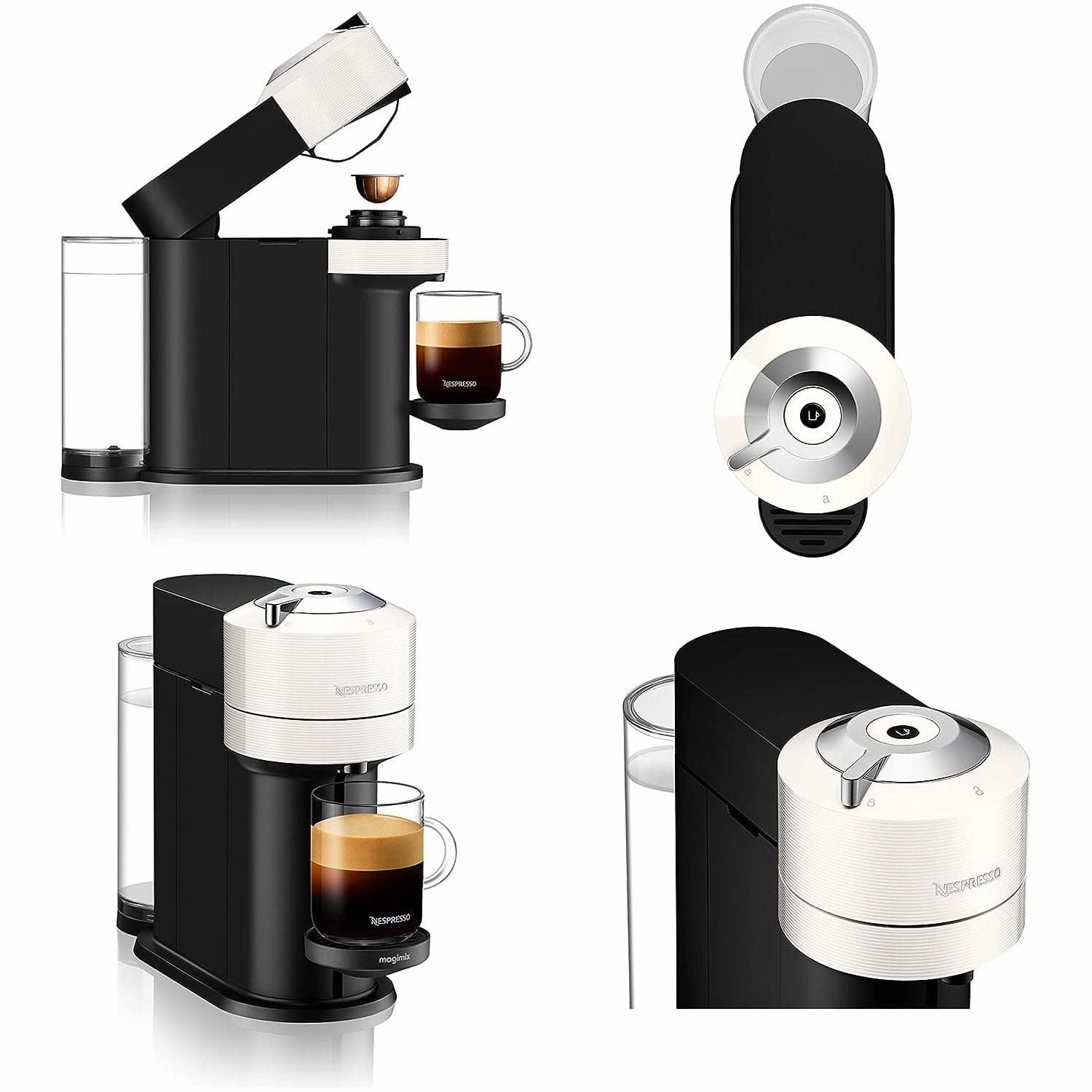 Nespresso Vertuo Next 11706 Coffee Machine by Magimix, Contrast White