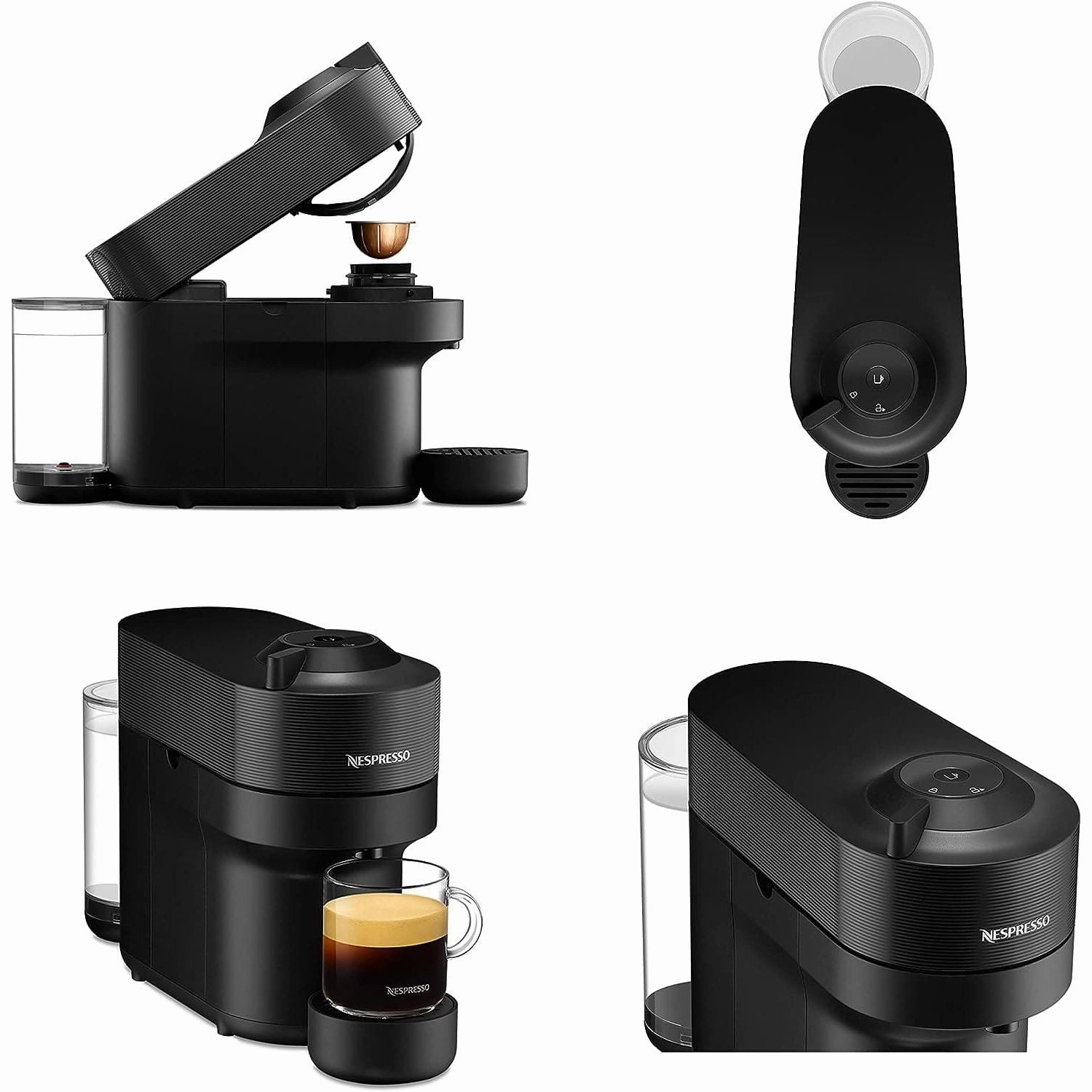 Nespresso Vertuo Pop Coffee Machine by Magimix Liquorice Black 11729