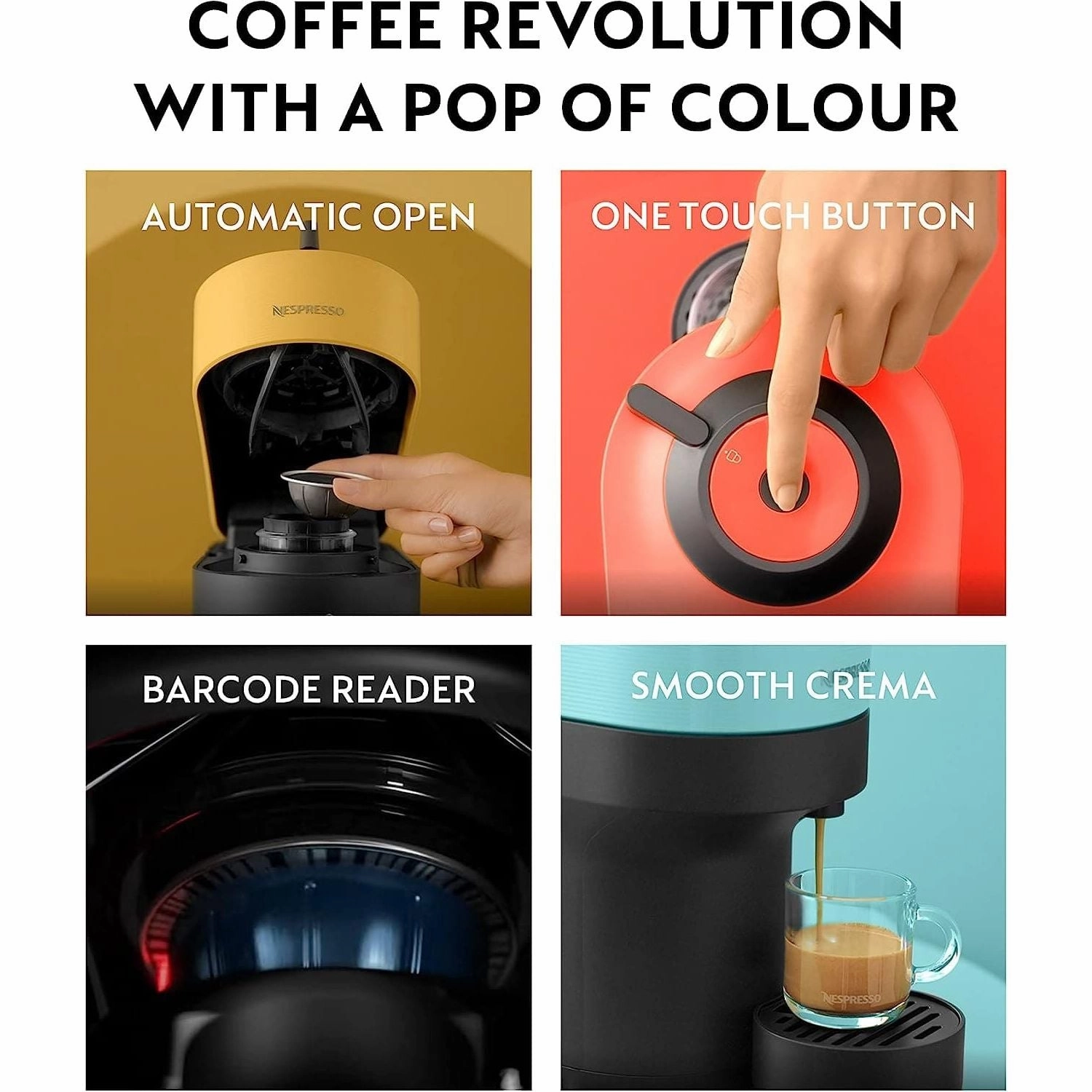 Nespresso Vertuo Pop Coffee Machine by Magimix Liquorice Black 11729