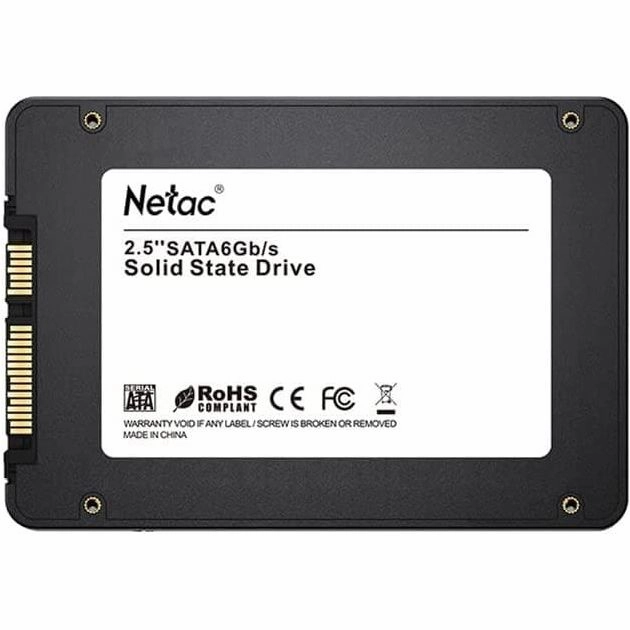 Netac 128GB SSD, 2.5" SATA III 6Gb/s, 3D NAND, Up to 530MB/s Read Speed
