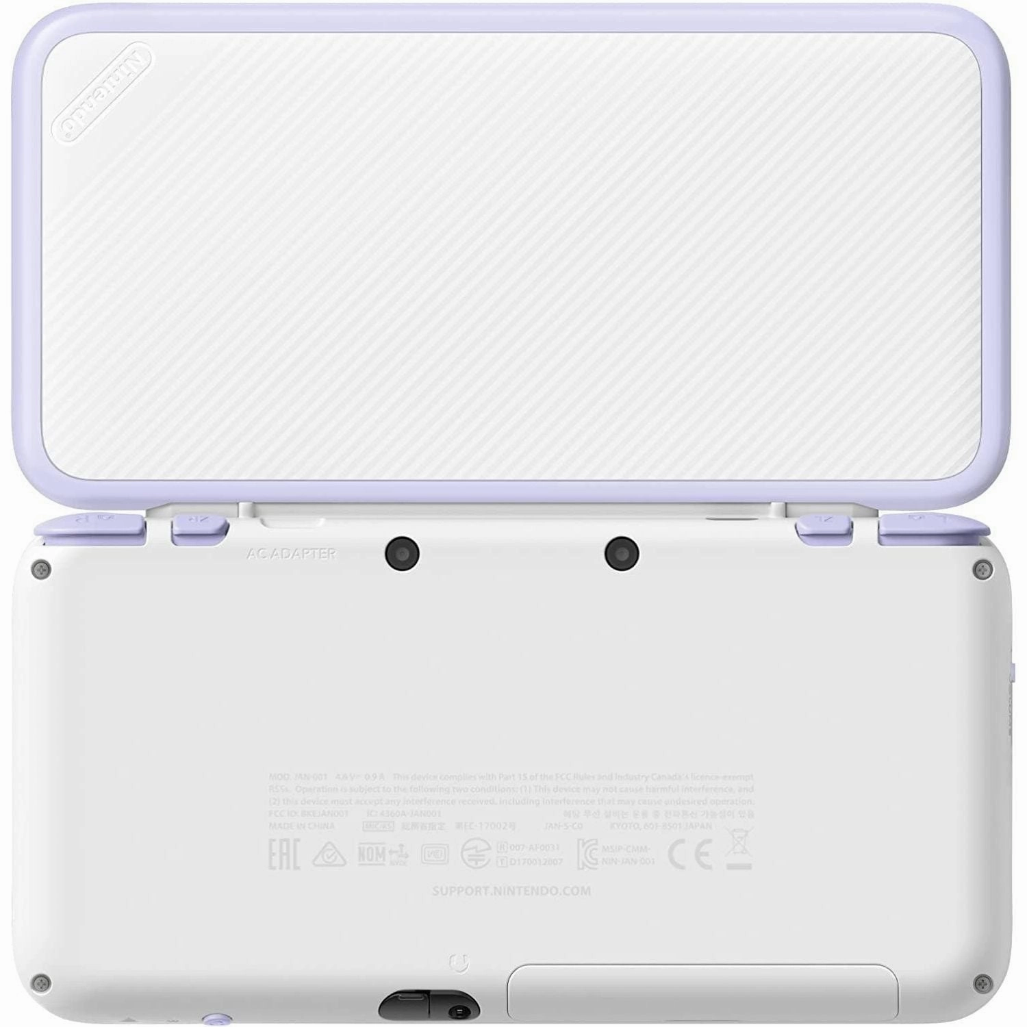 NEW 2DS XL Console, White & Lavender (Nintendo Handheld Console)
