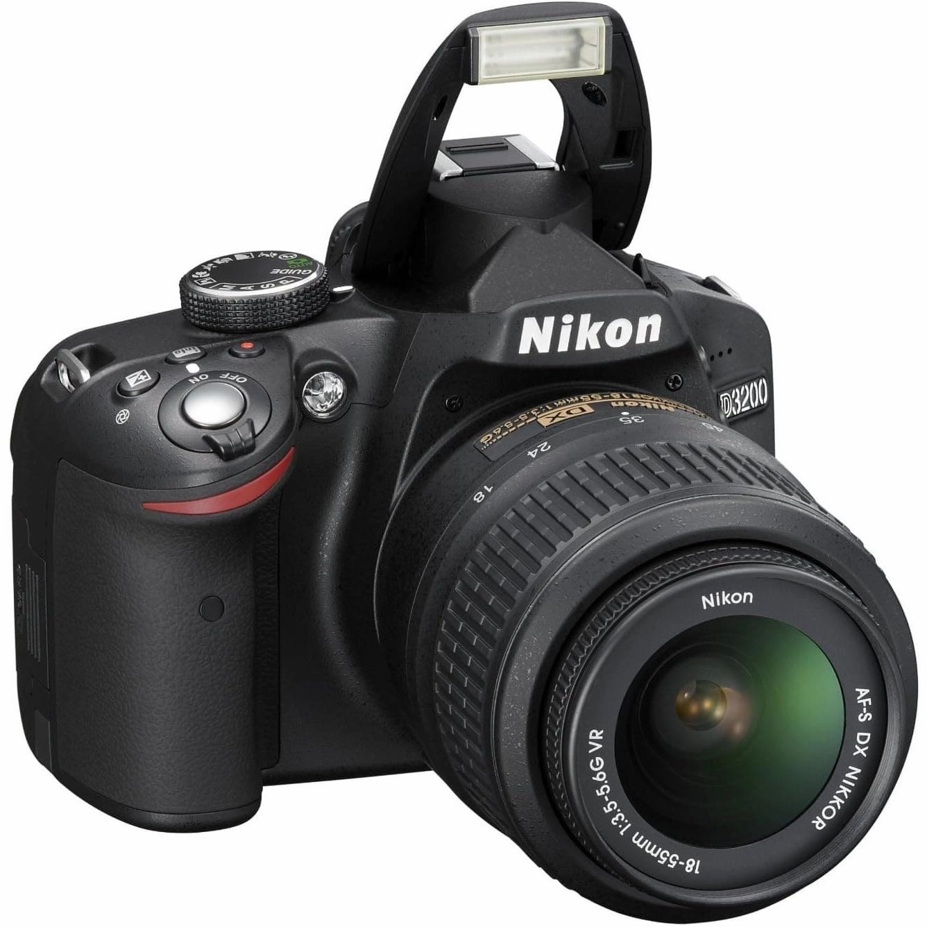 Nikon D3200 Digital SLR Camera with 18-55mm VR Lens Kit - Blac