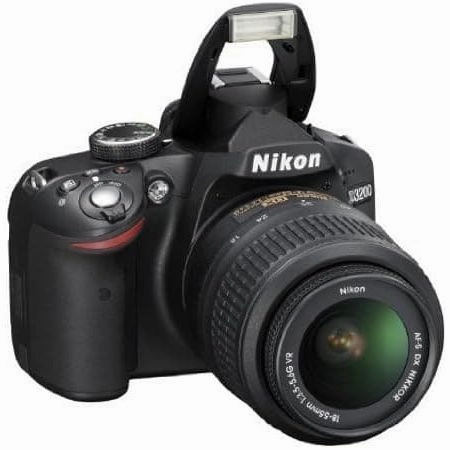 Nikon D3200 Digital SLR Camera with 18-55mm VR Lens Kit - Blac