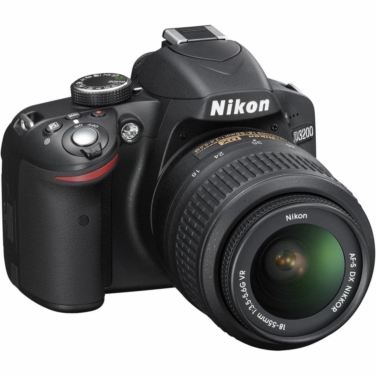 Nikon D3200 Digital SLR Camera with 18-55mm VR Lens Kit - Blac