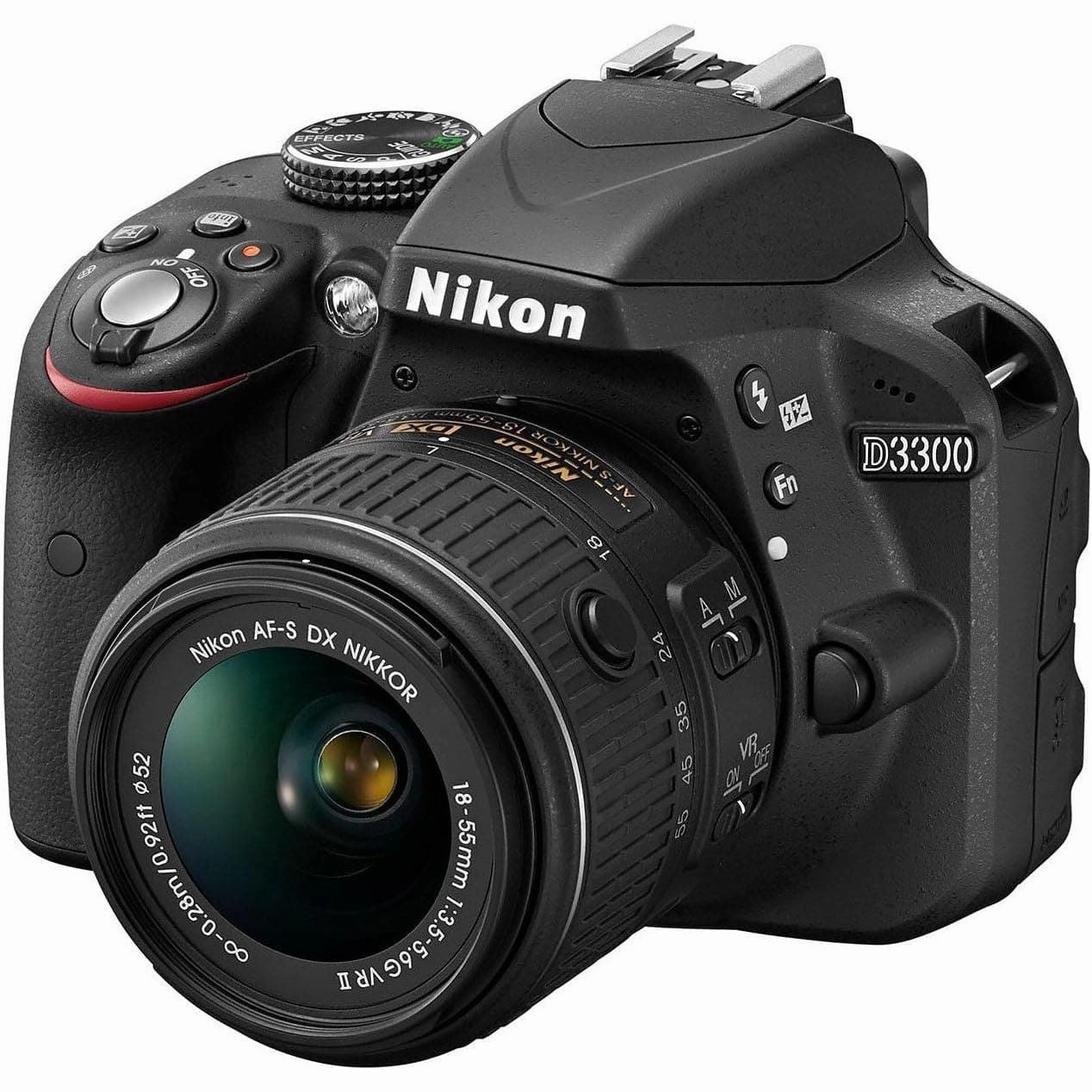 Nikon D3300 Digital SLR Camera with 18-55mm VR II Lens Kit (24.2 MP, 3 inch LCD) - Black