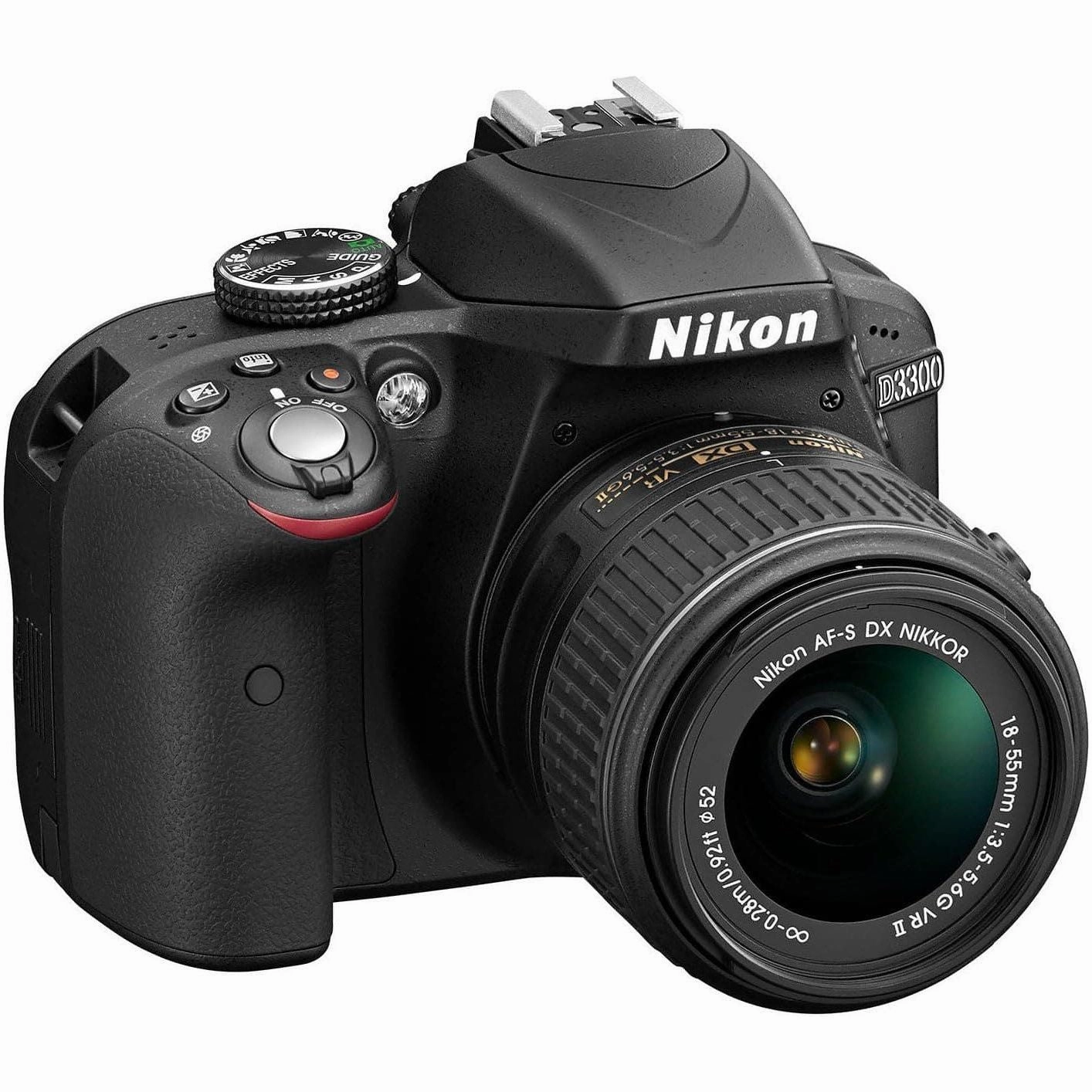 Nikon D3300 Digital SLR Camera with 18-55mm VR II Lens Kit (24.2 MP, 3 inch LCD) - Black